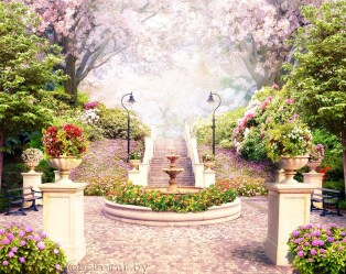 Фотообои De-Art Парк фресках